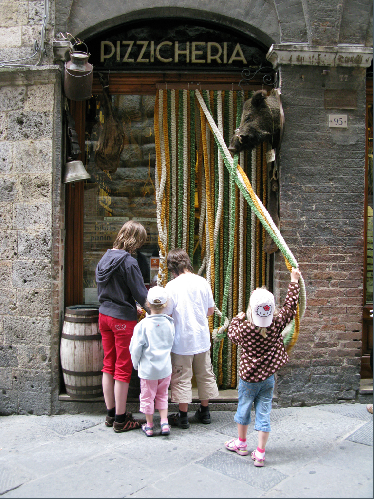 Playing Around at the Pizzicheria in Siena