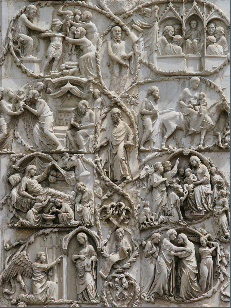 Detail of a Relief Adorning the Facade of the Orvieto Cathedral