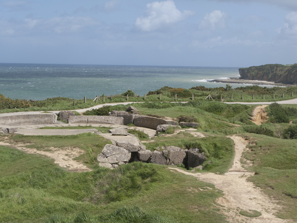Pont du Hoc - Overlooking Gun Emplacement and Craters from Aerial Bombardment