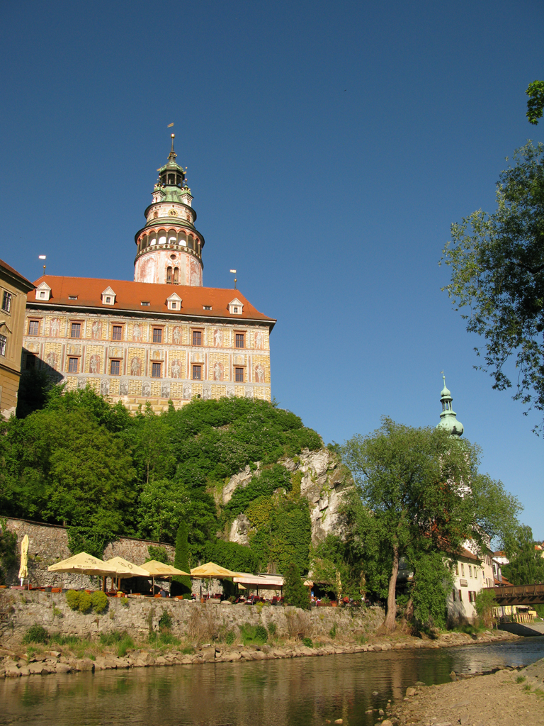 Cesky Krumlov Look Up Castle Tower