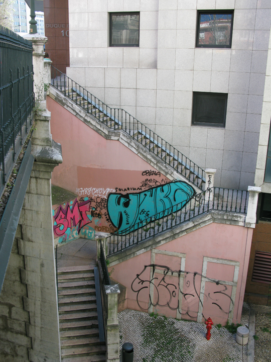 Lisbon - Staircase near H10 Duque De Loule Hotel