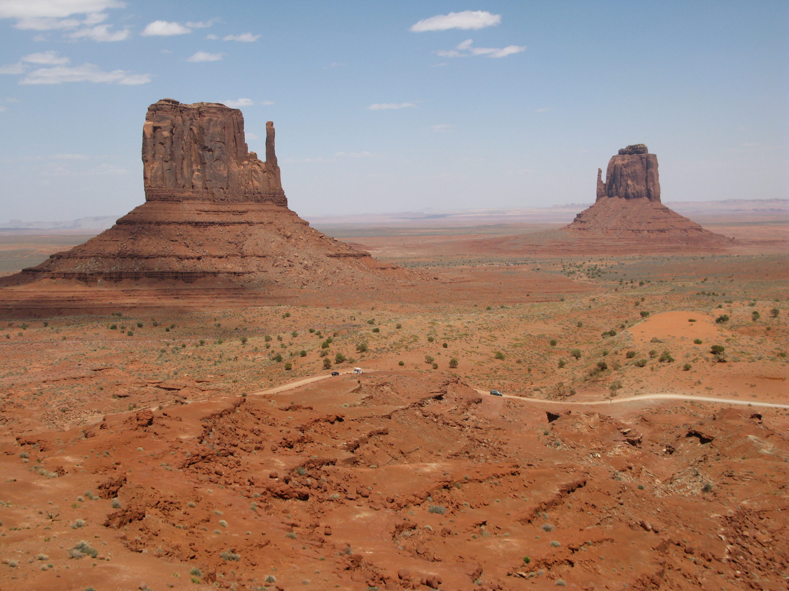 Monument Valley: The "Left and Right Mittens" or "Tea Pots"