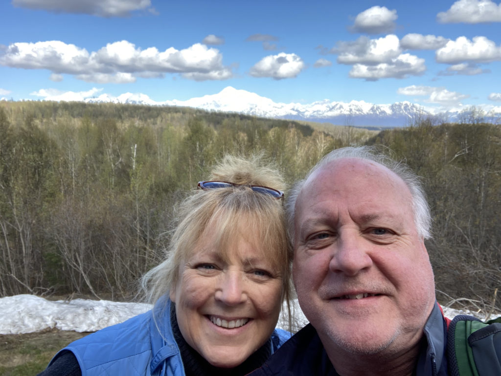 Selfie with Mt. Denali at McKinley Princess Wilderness Lodge