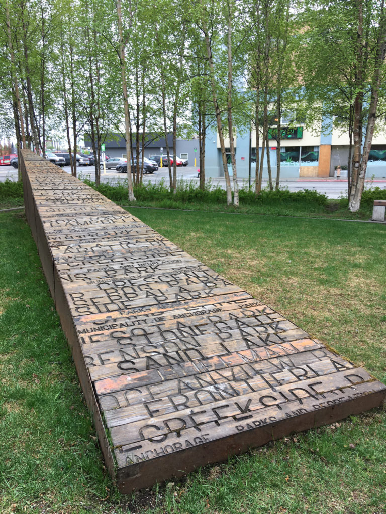 Sculpture Outside the Anchorage Museum