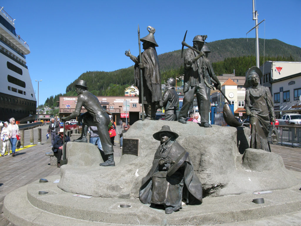 The Rock sculpture in Ketchikan