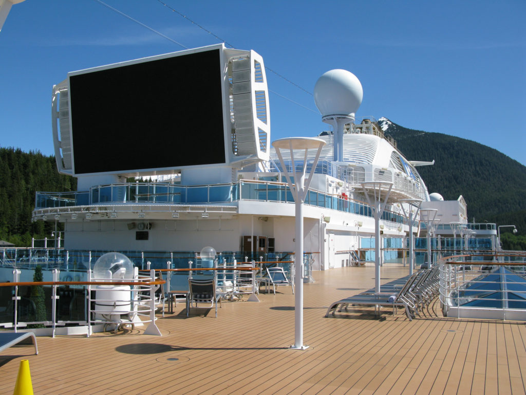 Princess Majestic Deck 17 mid ship looking towards the stern
