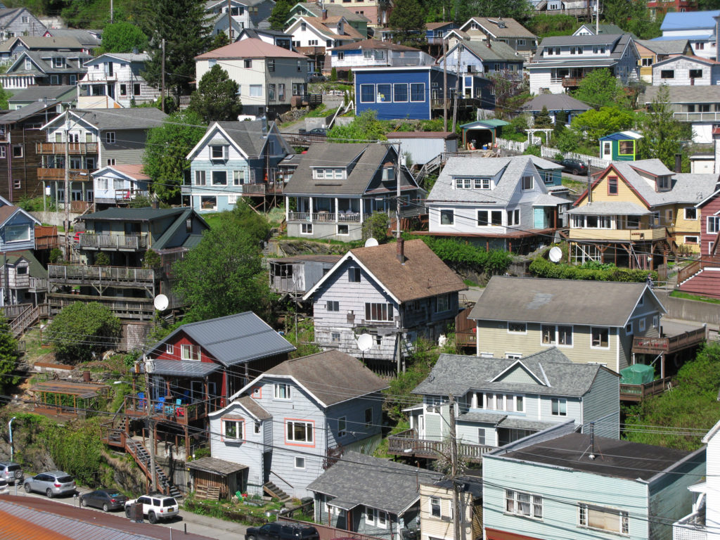 Ketchikan hillside housing