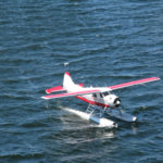 A sea plane returning from a tour