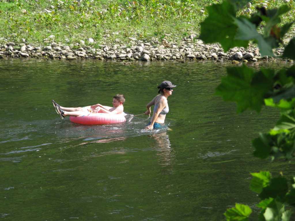 West Virginia Cabin River Float - Sebastian and Val