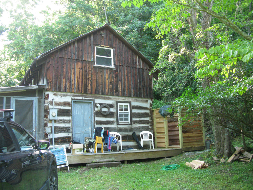 West Virginia Cabin Deck and Outdoor Shower